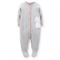 Pijama Carter´s Cotton Sleep & Play Cinza  -  6 Meses