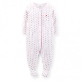 Pijama Carter´s Cotton Sleep & Play Branco  -  6 Meses